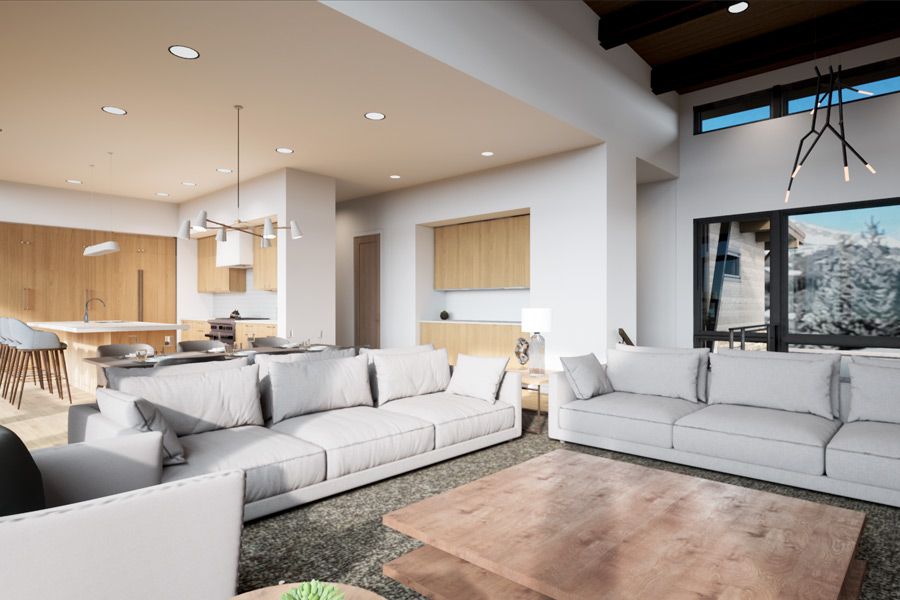Modern interior showcasing the benefits of 3D rendering